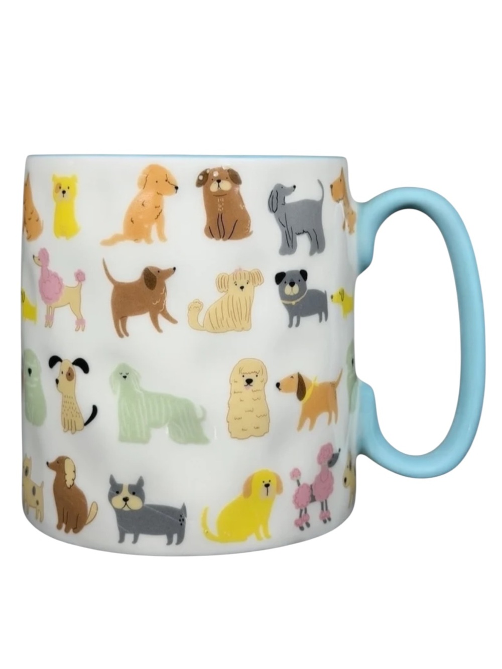 10 Strawberry Street Cute Dogs Multicolor Dog Print Artisan Ceramic Mug